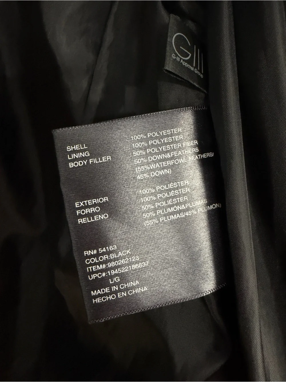Kenneth Cole Reaction Black Hooded Long Puffer Coat Quilted Zip Jacket Large